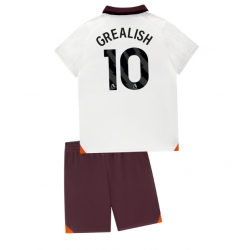 Manchester City Jack Grealish #10 Auswärtstrikot Kinder 2023-24 Kurzarm (+ kurze hosen)