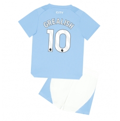 Manchester City Jack Grealish #10 Heimtrikot Kinder 2023-24 Kurzarm (+ kurze hosen)