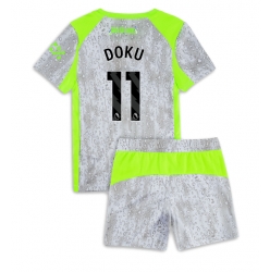Manchester City Jeremy Doku #11 3rd trikot Kinder 2025-26 Kurzarm (+ kurze hosen)