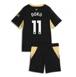 Manchester City Jeremy Doku #11 Auswärtstrikot Kinder 2026-27 Kurzarm (+ kurze hosen)