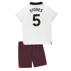 Manchester City John Stones #5 Auswärtstrikot Kinder 2023-24 Kurzarm (+ kurze hosen)