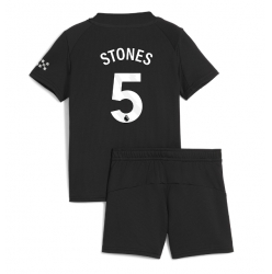 Manchester City John Stones #5 Auswärtstrikot Kinder 2025-26 Kurzarm (+ kurze hosen)