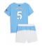 Manchester City John Stones #5 Heimtrikot Kinder 2025-26 Kurzarm (+ kurze hosen)