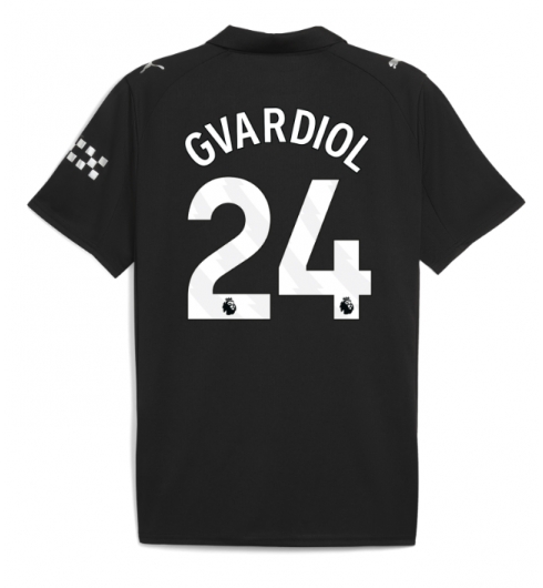 Manchester City Josko Gvardiol #24 Auswärtstrikot 2025-26 Kurzarm Manchester City Josko Gvardiol #24 Auswärtstrikot 2025-26 Kurzarm