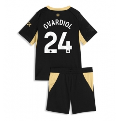 Manchester City Josko Gvardiol #24 Auswärtstrikot Kinder 2026-27 Kurzarm (+ kurze hosen)