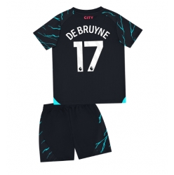 Manchester City Kevin De Bruyne #17 3rd trikot Kinder 2023-24 Kurzarm (+ kurze hosen)