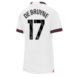 Manchester City Kevin De Bruyne #17 Auswärtstrikot Frauen 2023-24 Kurzarm
