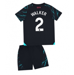 Manchester City Kyle Walker #2 3rd trikot Kinder 2023-24 Kurzarm (+ kurze hosen)