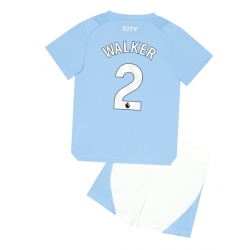 Manchester City Kyle Walker #2 Heimtrikot Kinder 2023-24 Kurzarm (+ kurze hosen)