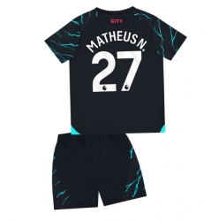Manchester City Matheus Nunes #27 3rd trikot Kinder 2023-24 Kurzarm (+ kurze hosen)