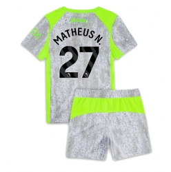 Manchester City Matheus Nunes #27 3rd trikot Kinder 2025-26 Kurzarm (+ kurze hosen)