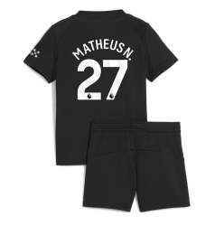 Manchester City Matheus Nunes #27 Auswärtstrikot Kinder 2025-26 Kurzarm (+ kurze hosen)