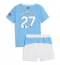 Manchester City Matheus Nunes #27 Heimtrikot Kinder 2025-26 Kurzarm (+ kurze hosen)