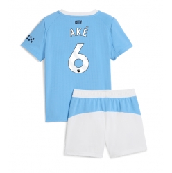 Manchester City Nathan Ake #6 Heimtrikot Kinder 2025-26 Kurzarm (+ kurze hosen)