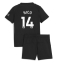Manchester City Nico Gonzalez #14 Auswärtstrikot Kinder 2025-26 Kurzarm (+ kurze hosen)