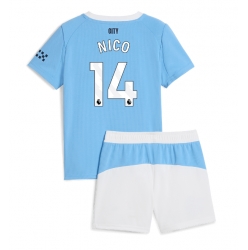 Manchester City Nico Gonzalez #14 Heimtrikot Kinder 2025-26 Kurzarm (+ kurze hosen)
