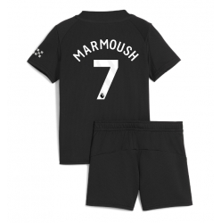 Manchester City Omar Marmoush #7 Auswärtstrikot Kinder 2025-26 Kurzarm (+ kurze hosen)