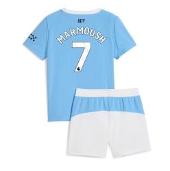 Manchester City Omar Marmoush #7 Heimtrikot Kinder 2025-26 Kurzarm (+ kurze hosen)