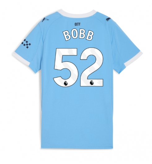 Manchester City Oscar Bobb #52 Heimtrikot Frauen 2025-26 Kurzarm Manchester City Oscar Bobb #52 Heimtrikot Frauen 2025-26 Kurzarm