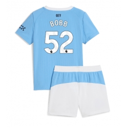Manchester City Oscar Bobb #52 Heimtrikot Kinder 2025-26 Kurzarm (+ kurze hosen)