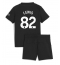 Manchester City Rico Lewis #82 Auswärtstrikot Kinder 2025-26 Kurzarm (+ kurze hosen)