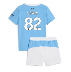 Manchester City Rico Lewis #82 Heimtrikot Kinder 2025-26 Kurzarm (+ kurze hosen)