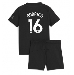 Manchester City Rodri Hernandez #16 Auswärtstrikot Kinder 2025-26 Kurzarm (+ kurze hosen)
