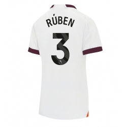 Manchester City Ruben Dias #3 Auswärtstrikot Frauen 2023-24 Kurzarm