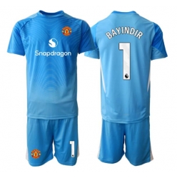 Manchester United Altay Bayindir #1 Torwart Heimtrikot Kinder 2025-26 Kurzarm (+ kurze hosen)
