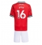 Manchester United Amad Diallo #16 Heimtrikot Kinder 2025-26 Kurzarm (+ kurze hosen)