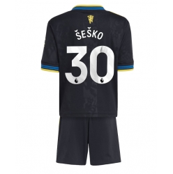 Manchester United Benjamin Sesko #30 3rd trikot Kinder 2025-26 Kurzarm (+ kurze hosen)