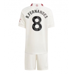 Manchester United Bruno Fernandes #8 3rd trikot Kinder 2023-24 Kurzarm (+ kurze hosen)