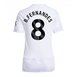 Manchester United Bruno Fernandes #8 Auswärtstrikot Frauen 2025-26 Kurzarm