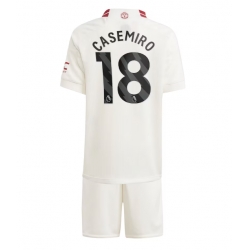 Manchester United Casemiro #18 3rd trikot Kinder 2023-24 Kurzarm (+ kurze hosen)