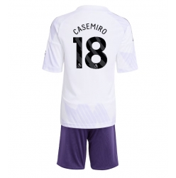 Manchester United Casemiro #18 Auswärtstrikot Kinder 2025-26 Kurzarm (+ kurze hosen)