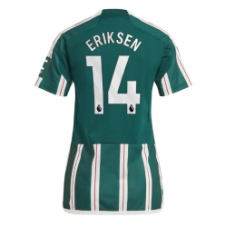 Manchester United Christian Eriksen #14 Auswärtstrikot Frauen 2023-24 Kurzarm