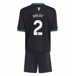 Manchester United Diogo Dalot #2 3rd trikot Kinder 2025-26 Kurzarm (+ kurze hosen)