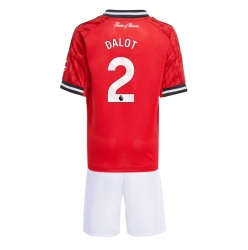 Manchester United Diogo Dalot #2 Heimtrikot Kinder 2025-26 Kurzarm (+ kurze hosen)