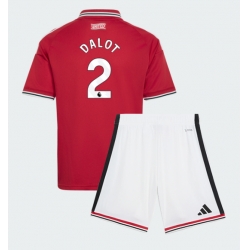 Manchester United Diogo Dalot #2 Heimtrikot Kinder 2026-27 Kurzarm (+ kurze hosen)