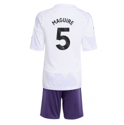 Manchester United Harry Maguire #5 Auswärtstrikot Kinder 2025-26 Kurzarm (+ kurze hosen)