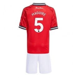 Manchester United Harry Maguire #5 Heimtrikot Kinder 2025-26 Kurzarm (+ kurze hosen)