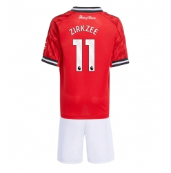 Manchester United Joshua Zirkzee #11 Heimtrikot Kinder 2025-26 Kurzarm (+ kurze hosen)