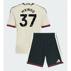 Manchester United Kobbie Mainoo #37 3rd trikot Kinder 2026-27 Kurzarm (+ kurze hosen)