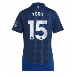 Manchester United Leny Yoro #15 Auswärtstrikot Frauen 2024-25 Kurzarm