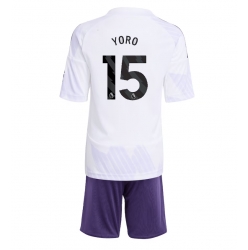 Manchester United Leny Yoro #15 Auswärtstrikot Kinder 2025-26 Kurzarm (+ kurze hosen)