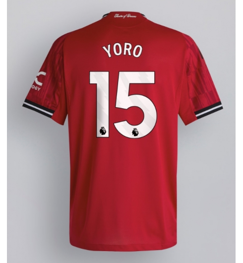 Manchester United Leny Yoro #15 Heimtrikot 2025-26 Kurzarm Manchester United Leny Yoro #15 Heimtrikot 2025-26 Kurzarm