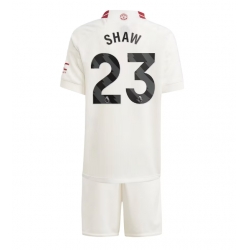 Manchester United Luke Shaw #23 3rd trikot Kinder 2023-24 Kurzarm (+ kurze hosen)