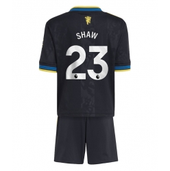 Manchester United Luke Shaw #23 3rd trikot Kinder 2025-26 Kurzarm (+ kurze hosen)