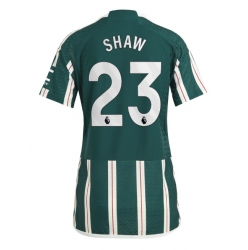 Manchester United Luke Shaw #23 Auswärtstrikot Frauen 2023-24 Kurzarm