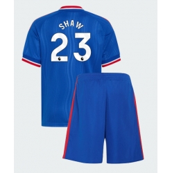Manchester United Luke Shaw #23 Auswärtstrikot Kinder 2026-27 Kurzarm (+ kurze hosen)